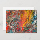 Abstrakte Flüssigkeitskunst Postkarte (Vorne/Hinten)