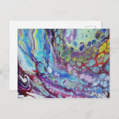 Abstrakte Flüssigkeitskunst Postkarte (Vorne/Hinten)