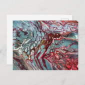 Abstrakte Flüssigkeitskunst Postkarte (Vorne/Hinten)