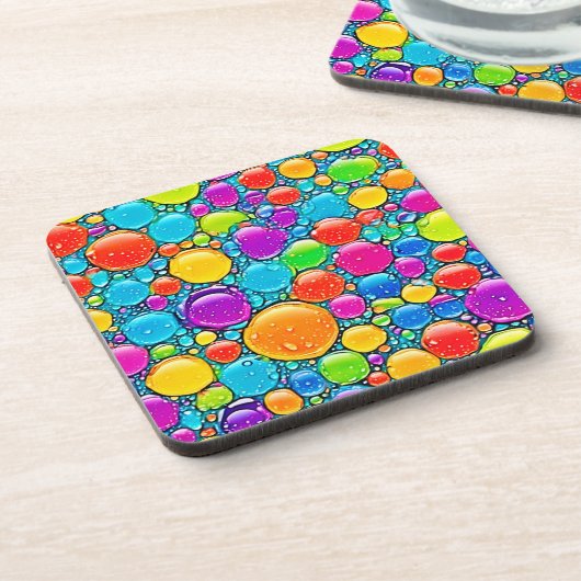 Abstrakte Flüssigkeitstropfen Getränkeuntersetzer (Linke Seite)