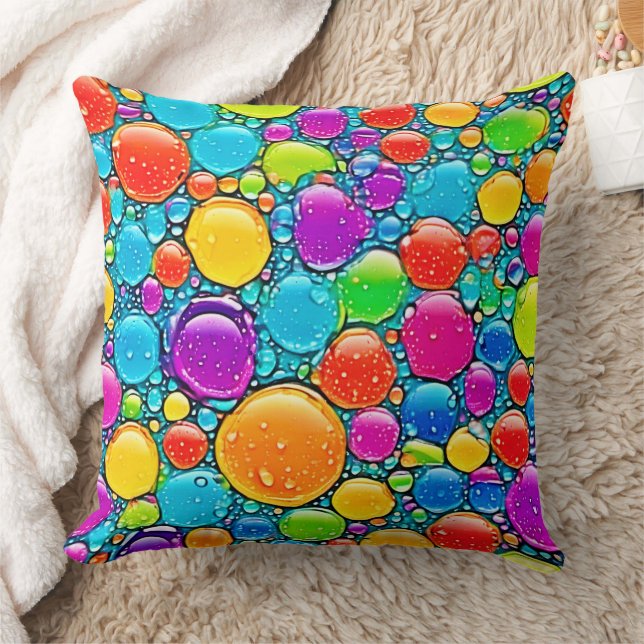 Abstrakte Flüssigkeitstropfen Kissen (Decke)