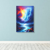 Abstrakte Flusslandschaft Lago Maggiore Leinwanddruck (Insitu (Holzboden))