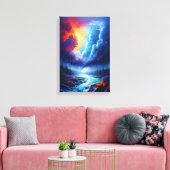 Abstrakte Flusslandschaft Lago Maggiore Leinwanddruck (Insitu (Wohnzimmer))