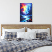 Abstrakte Flusslandschaft Lago Maggiore Leinwanddruck (Insitu (Schlafzimmer))