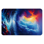 Abstrakte Flusslandschaft Lago Maggiore Magnet (Horizontal)