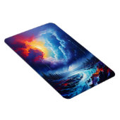 Abstrakte Flusslandschaft Lago Maggiore Magnet (Rechte Seite)