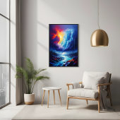 Abstrakte Flusslandschaft Lago Maggiore Poster