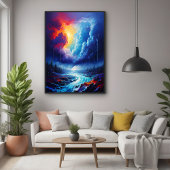 Abstrakte Flusslandschaft Lago Maggiore Poster