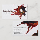 Abstrakte FlussWatercolorBlobbrushstroke-Galerie Visitenkarte (Vorne/Hinten)