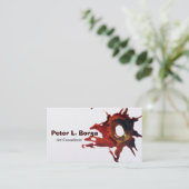 Abstrakte FlussWatercolorBlobbrushstroke-Galerie Visitenkarte (Stehend Vorderseite)