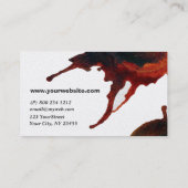 Abstrakte FlussWatercolorBlobbrushstroke-Galerie Visitenkarte (Rückseite)