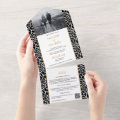 Abstrakte Foliage All-in-One Einladung (Abreißen)