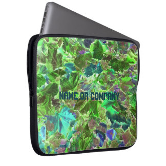 Abstrakte Foliage Green Blätter Personalisiert Laptopschutzhülle