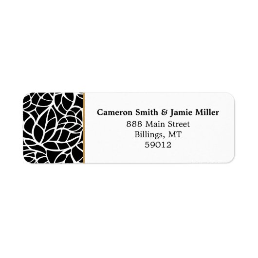 Abstrakte Foliage-Grenz-Rücksendeadresse (Vorne)