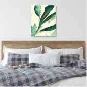 Abstrakte Foliage Pflanze Verließ Leinwand Maleris (Insitu (Schlafzimmer))