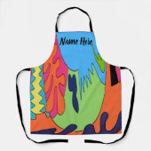 Abstrakte Form, Dackel, Text hinzufügen, Schürze (Vorderseite)