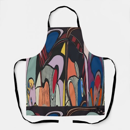 Abstrakte Form, Dackel, Text hinzufügen, Schürze (Vorderseite)