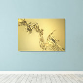 Abstrakte Form, die durch das Abtropfen von Wasser Leinwanddruck (Insitu (Holzboden))