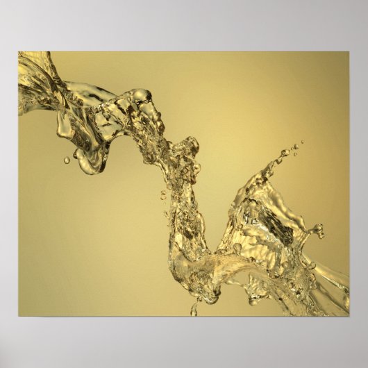 Abstrakte Form, die durch das Abtropfen von Wasser Poster (Vorne)