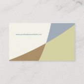 Abstrakte Form-Farbe blockiert Geschäftskarte Visitenkarte (Rückseite)