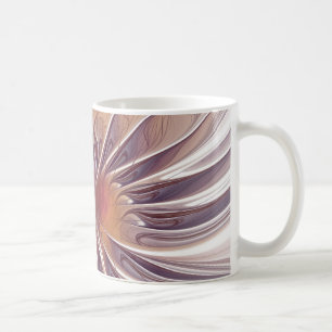 Abstrakte Form & Farben. Tanz der Feuerwehr-Blume. Kaffeetasse