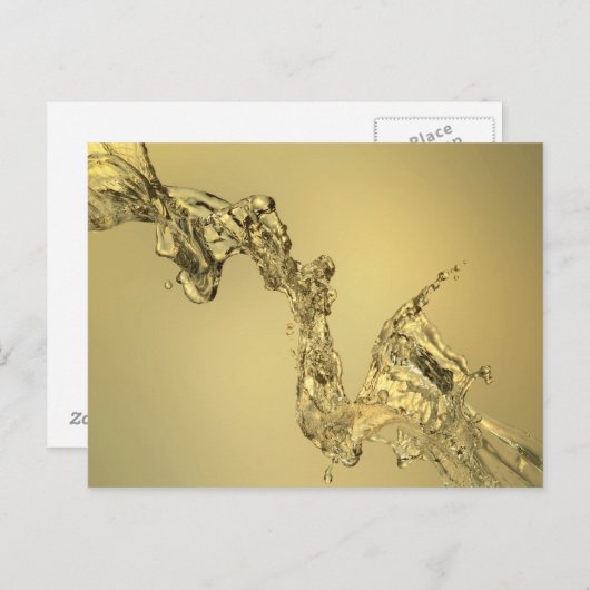 Abstrakte Form gebildet durch das Spritzen des Postkarte (Vorne/Hinten)