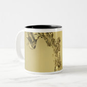 Abstrakte Form gebildet durch das Spritzen des Zweifarbige Tasse (Vorderseite Links)