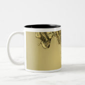 Abstrakte Form gebildet durch das Spritzen des Zweifarbige Tasse (Links)