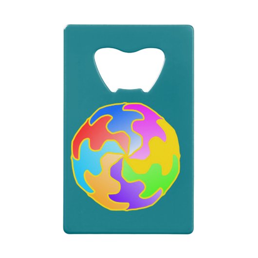 Abstrakte Form Geldbeutel Flaschenöffner (Vorderseite)