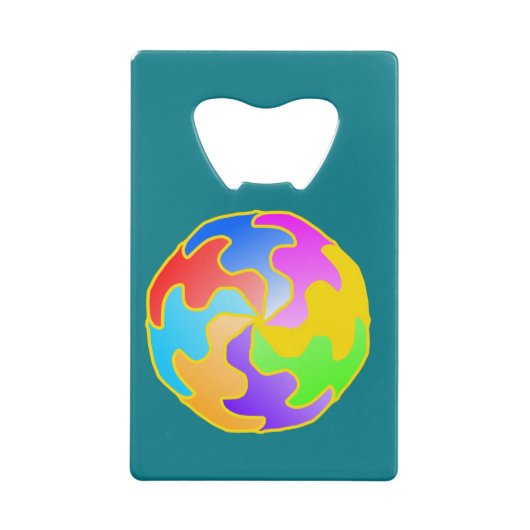 Abstrakte Form Geldbeutel Flaschenöffner (Rückseite)