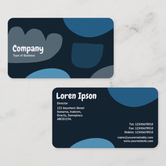Abstrakte Formen 03a Visitenkarte (Vorne/Hinten)