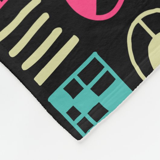 Abstrakte Formen 060617 Muster - Farben 01 Fleecedecke (Ecke)