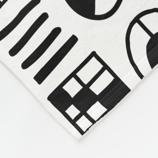 Abstrakte Formen 060617 Muster Fleecedecke (Ecke)