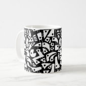Abstrakte Formen 180318 - Schwarz-Weiß Kaffeetasse (Vorderseite Links)