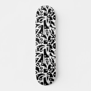 Abstrakte Formen 180318 - Schwarz-Weiß Skateboard