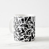 Abstrakte Formen 180318 - Schwarzweiß Kaffeetasse (Vorderseite Links)