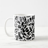 Abstrakte Formen 180318 - Schwarzweiß Kaffeetasse (Links)