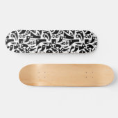 Abstrakte Formen 180318 - Schwarzweiß Skateboard (Horizontal)