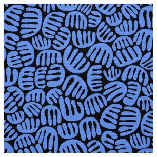Abstrakte Formen 301122 - Baby Blue on Black Stoff
