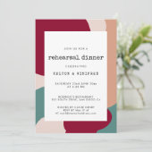 Abstrakte Formen - Abendessen mit Probe Einladung (Stehend Vorderseite)