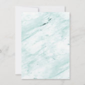 Abstrakte Formen Aquamariner grüner Marmorrücken u Save The Date (Rückseite)