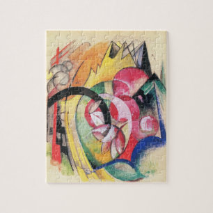 Abstrakte Formen (auch Farbige Blumen) von Franz M Puzzle