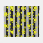 Abstrakte Formen auf grauen Streifen Fleecedecke (Vorderseite (Horizontal))