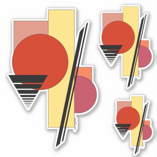 Abstrakte Formen Aufkleber (Vorderseite)