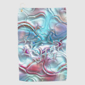 Abstrakte Formen aus Glas auf sandiger Textur Golfhandtuch (Vorderseite)