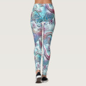 Abstrakte Formen aus Glas auf sandiger Textur Leggings (Rückseite)