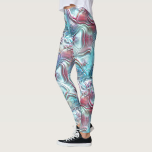 Abstrakte Formen aus Glas auf sandiger Textur Leggings