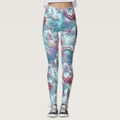 Abstrakte Formen aus Glas auf sandiger Textur Leggings (Vorderseite)