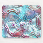 Abstrakte Formen aus Glas auf sandiger Textur Mousepad (Vorne)