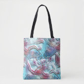 Abstrakte Formen aus Glas auf sandiger Textur Tasche (Vorderseite)